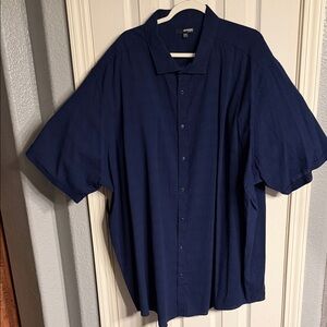 Murano slim fit Men's front snaps Navy Blue Shirt